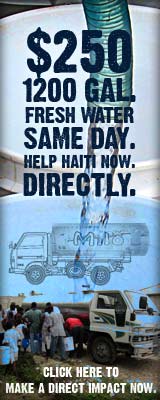 Project Haiti Donate water Banner